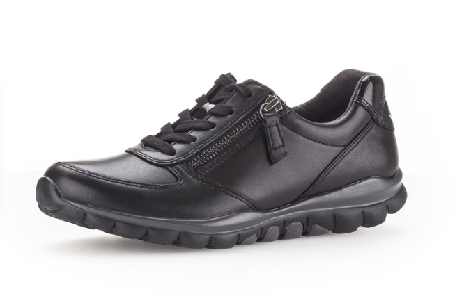 Gabor Rollingsoft Black Leather Walking Shoes 76.968.57