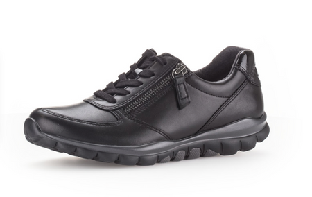 Gabor Rollingsoft Black Leather Walking Shoes 76.968.57