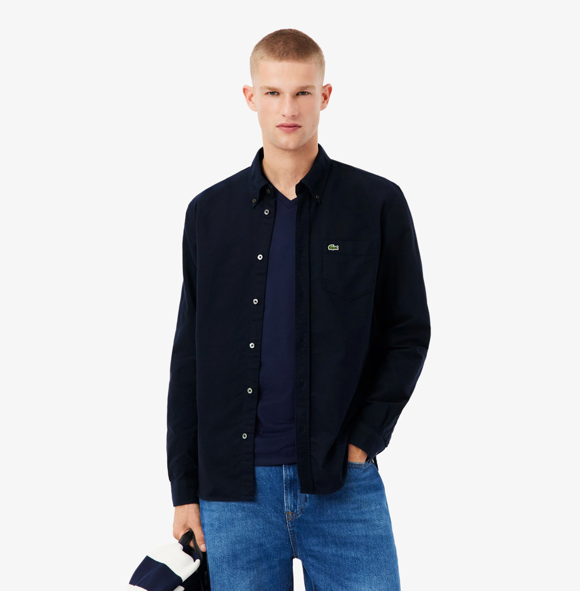 Lacoste | Regular Fit Oxford Shirt in Navy | ch1911 f2w