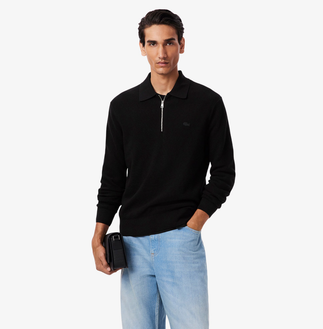 Lacoste Black Zip Knit ah5187 031