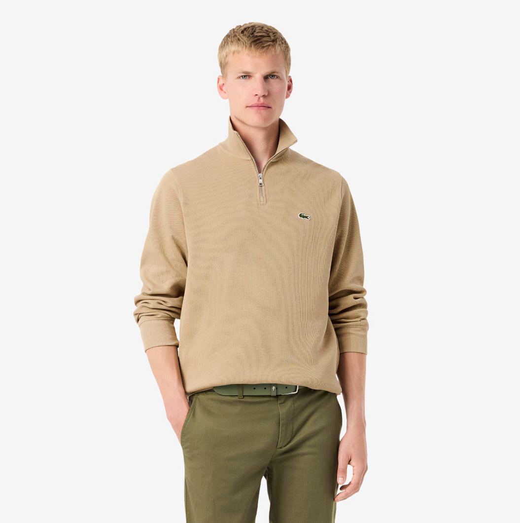 Lacoste Beige Zip Sweatshirt sh1927 02s