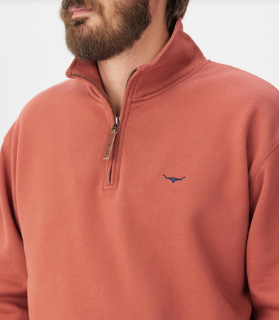 RM Williams Red Rust Zip Sweatshirt kzu00