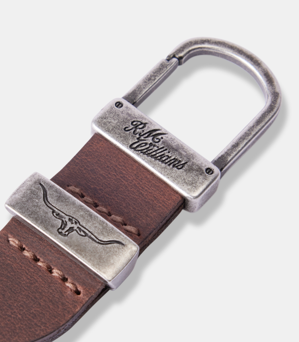RM Williams Bark Brown Keyring cks4d