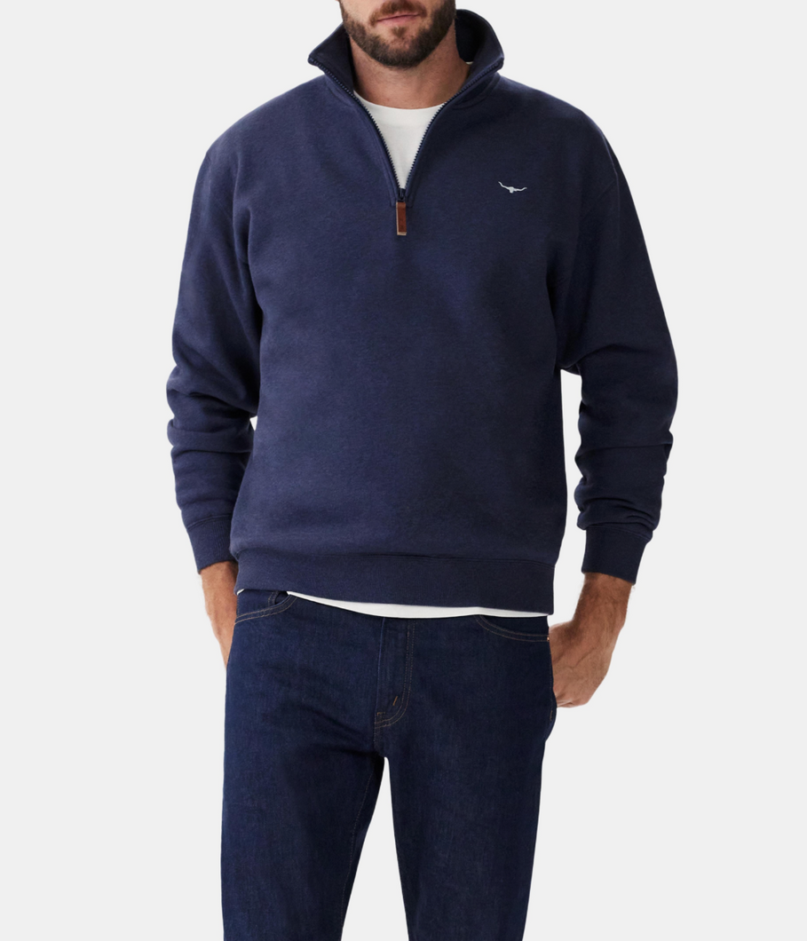 RM Williams Navy Zip Sweatshirt kz400