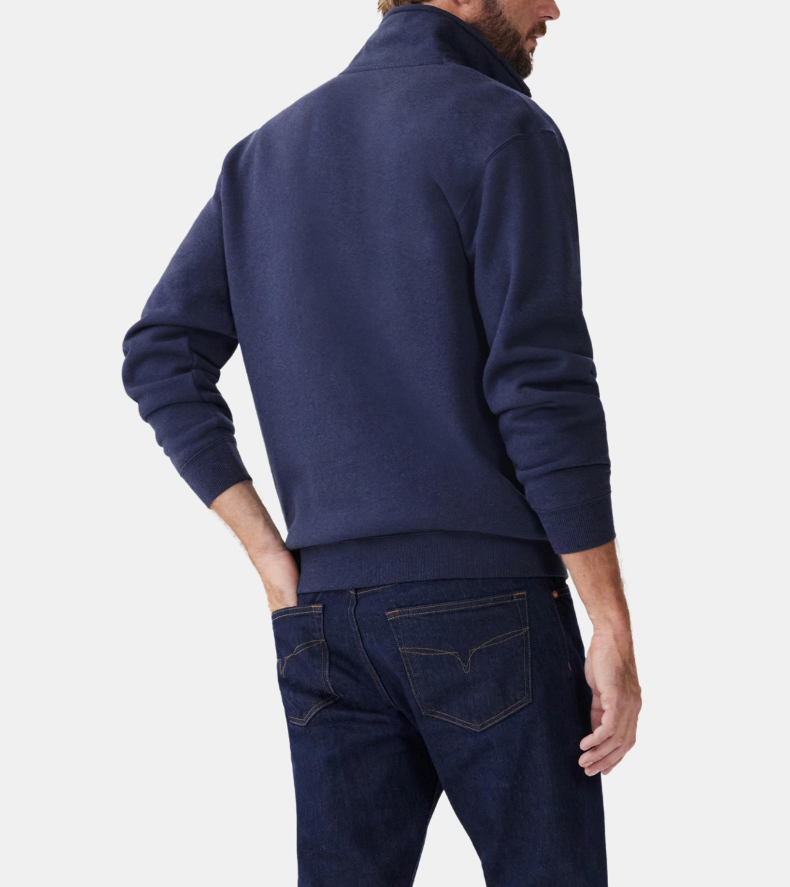 RM Williams Navy Zip Sweatshirt kz400