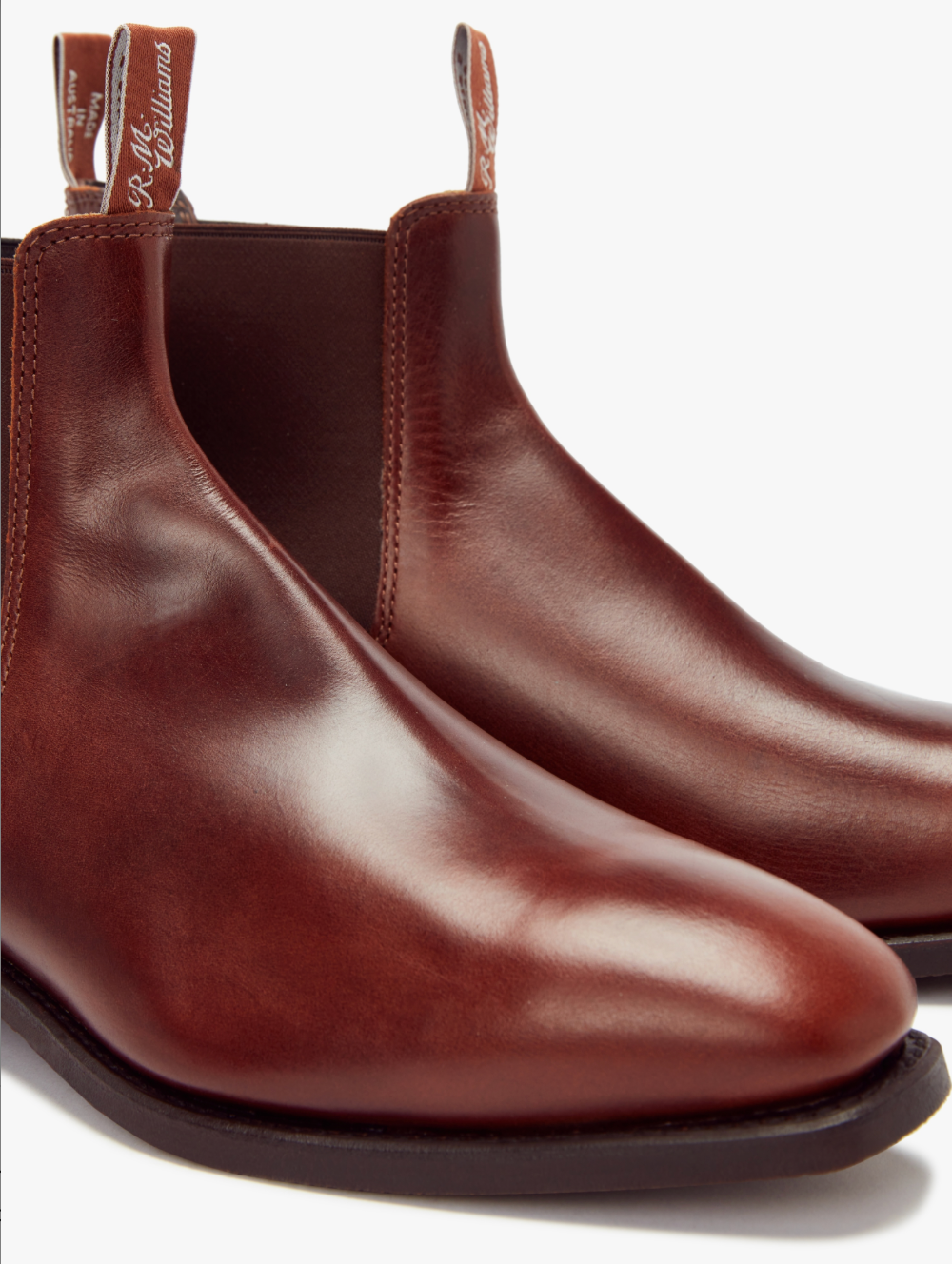 RM Williams Wide H Fit Mid Brown Dynamic Flex Craftsman Boots B543P 24