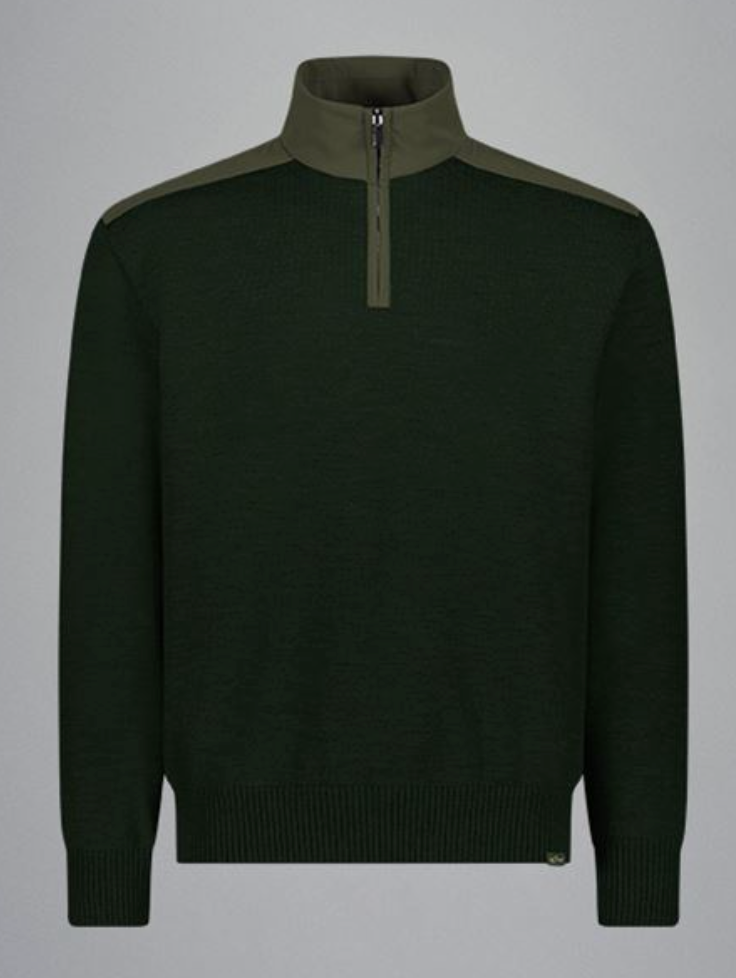 Paul&Shark Musk Green Zip Knit 99311021 036