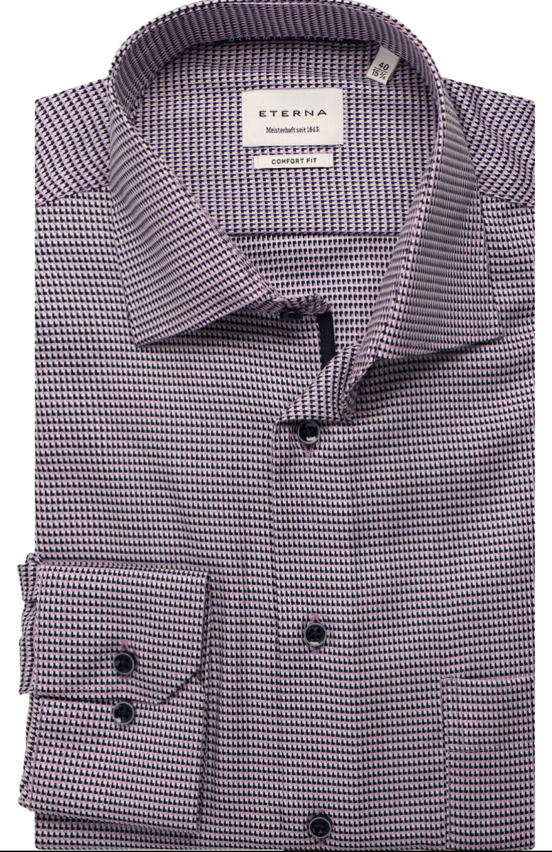 Eterna Comfort Fit Shirt Lilac 1087 e19k 91