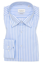 Load image into Gallery viewer, Eterna Light Blue Striped Shirt 1056 x11u 11