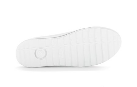Gabor Leather Lace Zip Trainer in White 86.498