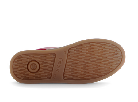 Gabor Suede Comfort Lace Sneaker in Red and Soft Pink 86.475