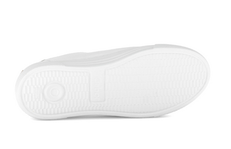Gabor Comfort Leather Lace &amp; Zip Trainer in White 86.465.51