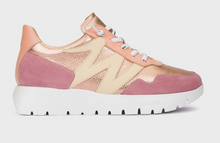 Load image into Gallery viewer, Wonders Blue Pink Wedge Trainers A24101