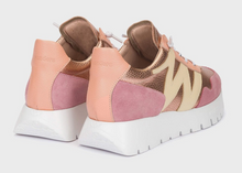 Load image into Gallery viewer, Wonders Blue Pink Wedge Trainers A24101