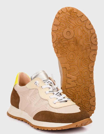 Wonders Taupe Cognac Trainers A-4802