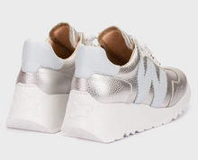 Load image into Gallery viewer, Wonders Silver Wedge Trainers E-6770