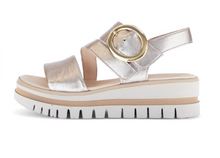 Load image into Gallery viewer, Gabor Wedge Strap Sandal in Puder 84.627.62
