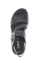 Load image into Gallery viewer, Gabor Wedge Strap Sandal in Black 84.627.27