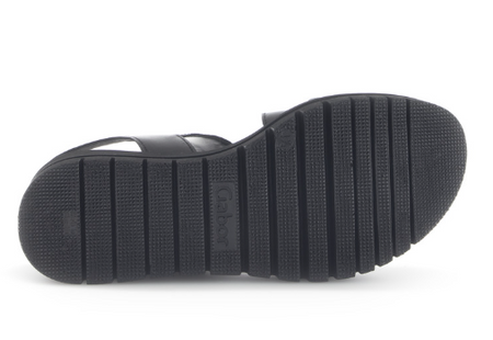 Gabor Wedge Strap Sandal in Black 84.627.27