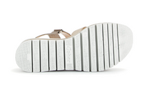 Load image into Gallery viewer, Gabor Wedges Multi Velcro Strap Sandal in Metallic Gold 84.620