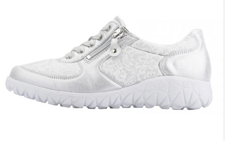 Waldlaufer Low Wedge Shoe White Silver H89001-213-989