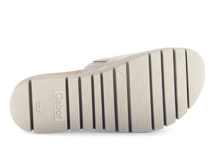 Gabor Mule Sandal Metallic Pewter Slip On 83.745.62