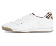Load image into Gallery viewer, Gabor Novice Retro Laced Trainer White Leopard 83.432.20