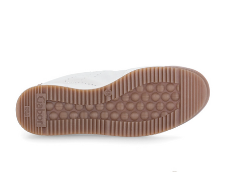 Gabor Novice Retro Laced Trainer White Leopard 83.432.20