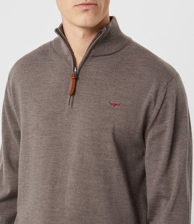 RM Williams Ernest Nutmeg Zip Jumper KZ200WQ