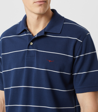 Load image into Gallery viewer, RM Williams Albany Striped Blue Polo KP210QS VO01