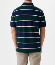 Load image into Gallery viewer, RM Williams Striped Polo Navy Green KP210QSZ