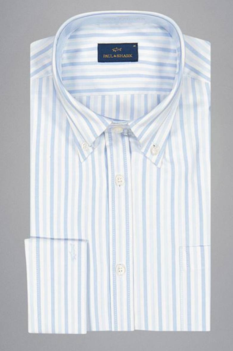 Paul Shark Blue Stripe Shirt 26413122 vc5
