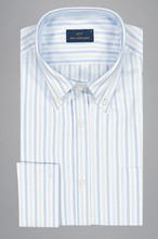 Load image into Gallery viewer, Paul Shark Blue Stripe Shirt 26413122 vc5