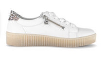 Load image into Gallery viewer, Gabor White Trainers with Leopard Heel 83.334.29