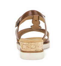 Load image into Gallery viewer, Gabor Brown Leather Wedge Sandals 82.754.53