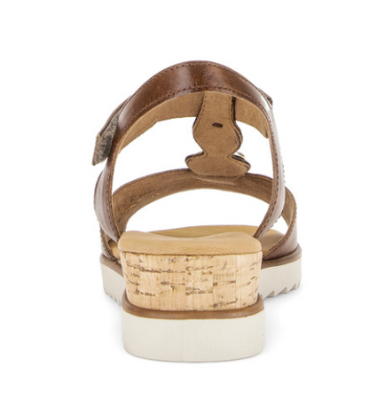 Gabor Brown Leather Wedge Sandals 82.754.53