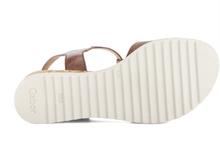 Load image into Gallery viewer, Gabor Brown Leather Wedge Sandals 82.754.53