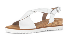 Load image into Gallery viewer, Gabor White Leather Wedge Sandals 82.751.50