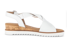 Load image into Gallery viewer, Gabor White Leather Wedge Sandals 82.751.50
