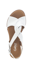 Load image into Gallery viewer, Gabor White Leather Wedge Sandals 82.751.50