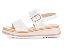 Load image into Gallery viewer, Gabor White Twist Leather Sandals 82.744.60