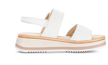 Load image into Gallery viewer, Gabor White Twist Leather Sandals 82.744.60