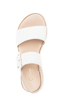Load image into Gallery viewer, Gabor White Twist Leather Sandals 82.744.60