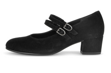 Load image into Gallery viewer, Gabor Black Suede Heel Shoe 82.212.47