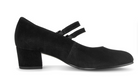 Gabor Black Suede Heel Shoe 82.212.47