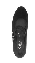 Load image into Gallery viewer, Gabor Black Suede Heel Shoe 82.212.47