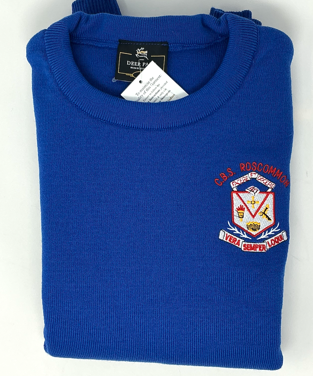 CBS Roscommon School Jumper in Royal Blue