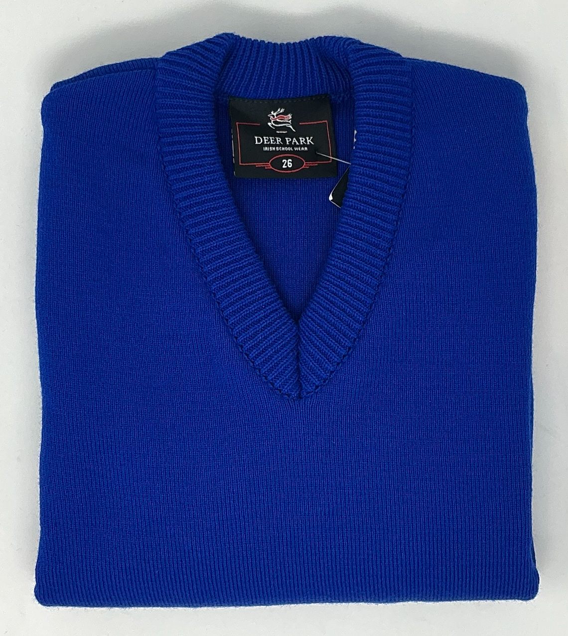 V Neck School Jumper with no Crest in Royal Blue