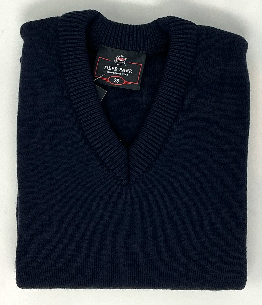 V Neck School Jumper with no Crest in Navy