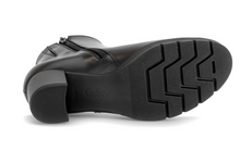 Load image into Gallery viewer, Gabor | Block Heel Ankle Boots with Side Zip in Black Leather | 8030.01 002